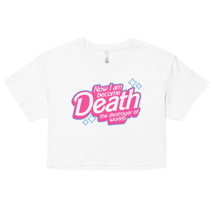 Barbie-Inspired “Now I Am Become Death” Crop Top – Oppenheimer Quote Kawaii T-Shirt