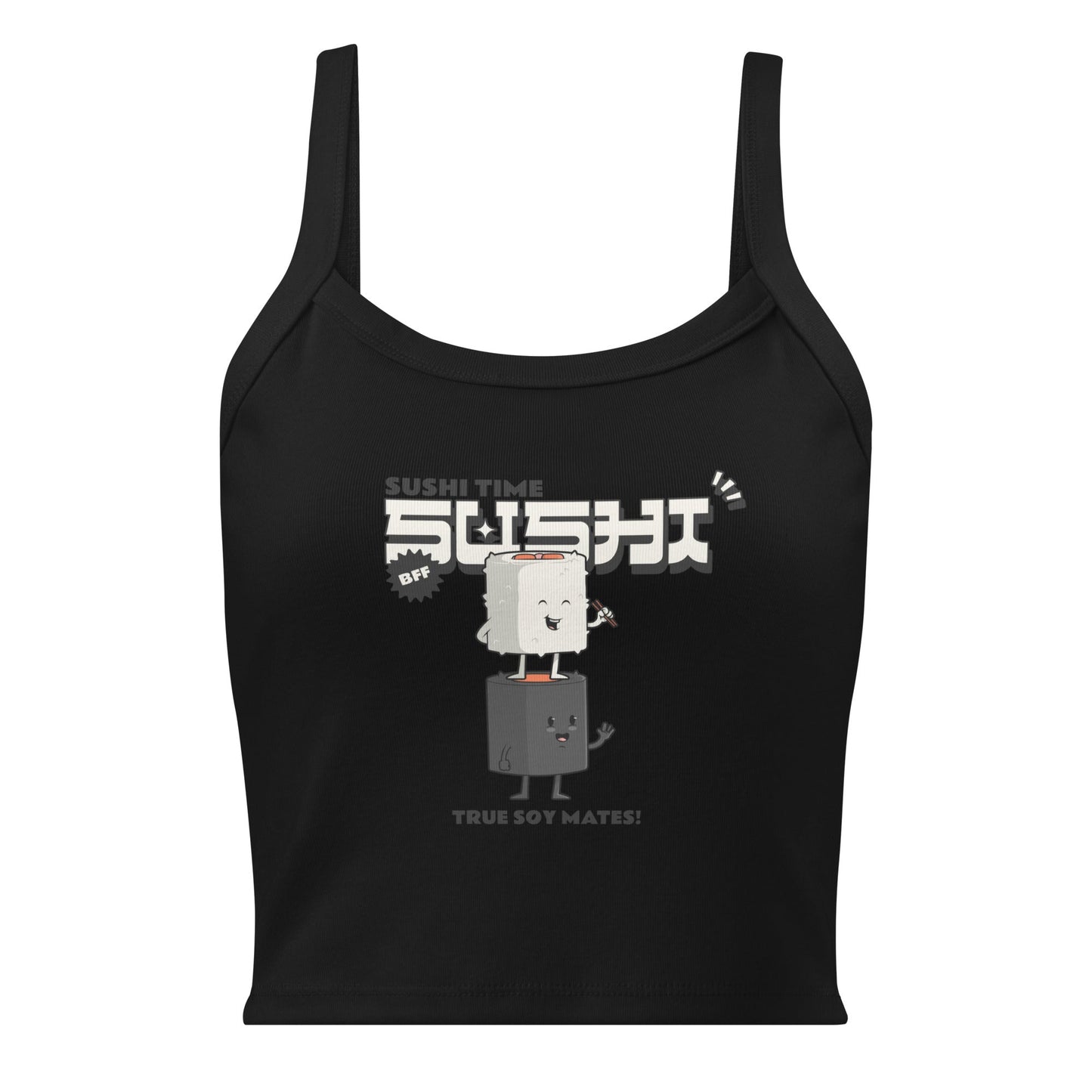 Sushi Time micro-rib tank top - Cute Anime Sushi Design