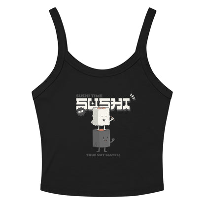 Sushi Time micro-rib tank top - Cute Anime Sushi Design