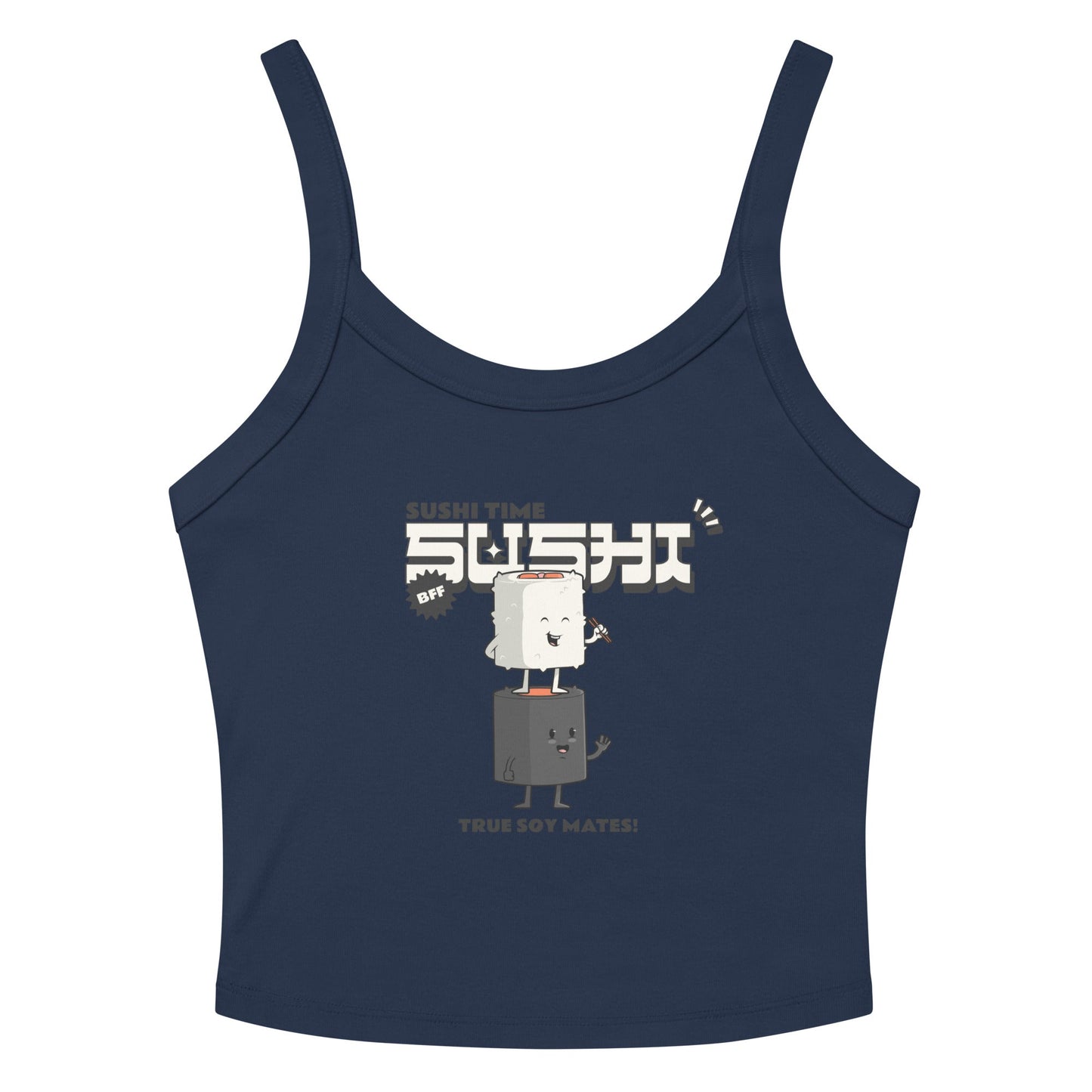 Sushi Time micro-rib tank top - Cute Anime Sushi Design