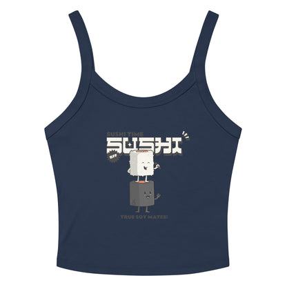 Sushi Time micro-rib tank top - Cute Anime Sushi Design