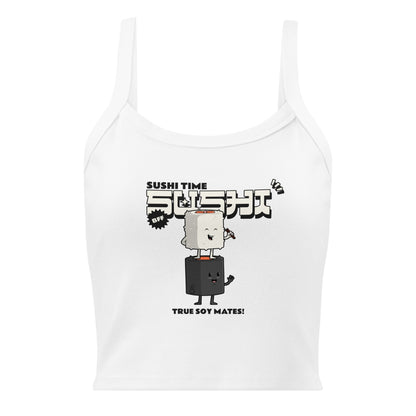 Sushi Time micro-rib tank top - Cute Anime Sushi Design