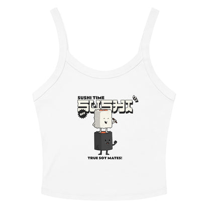 Sushi Time micro-rib tank top - Cute Anime Sushi Design