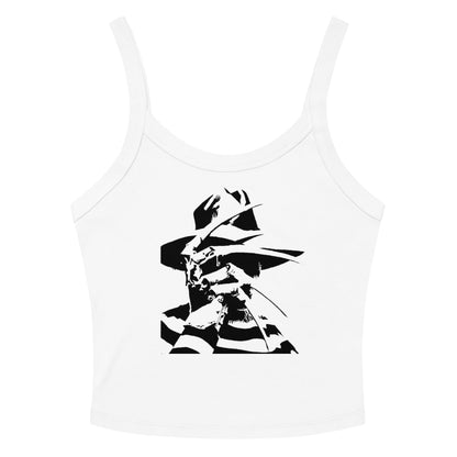 Freddy Krueger micro rib tank top – Nightmare on Elm Street Inspired Spaghetti Strap Shirt – 80s Horror Retro Style