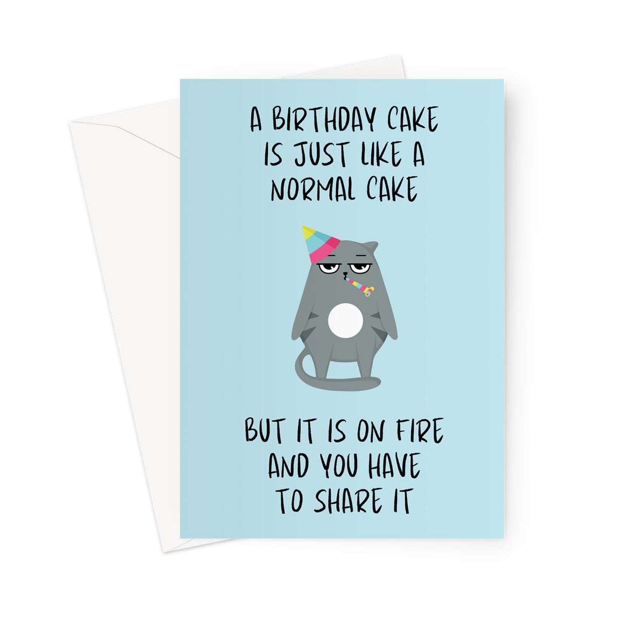 Birthday Card: Grumpy Cat birthday cake