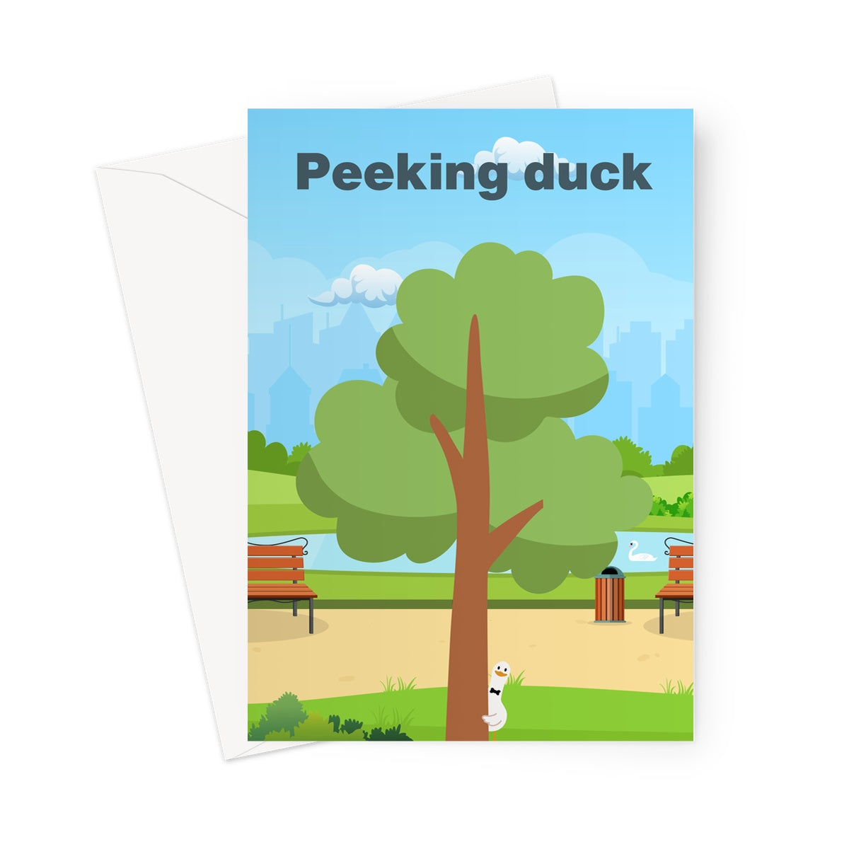 Peeking Duck Card