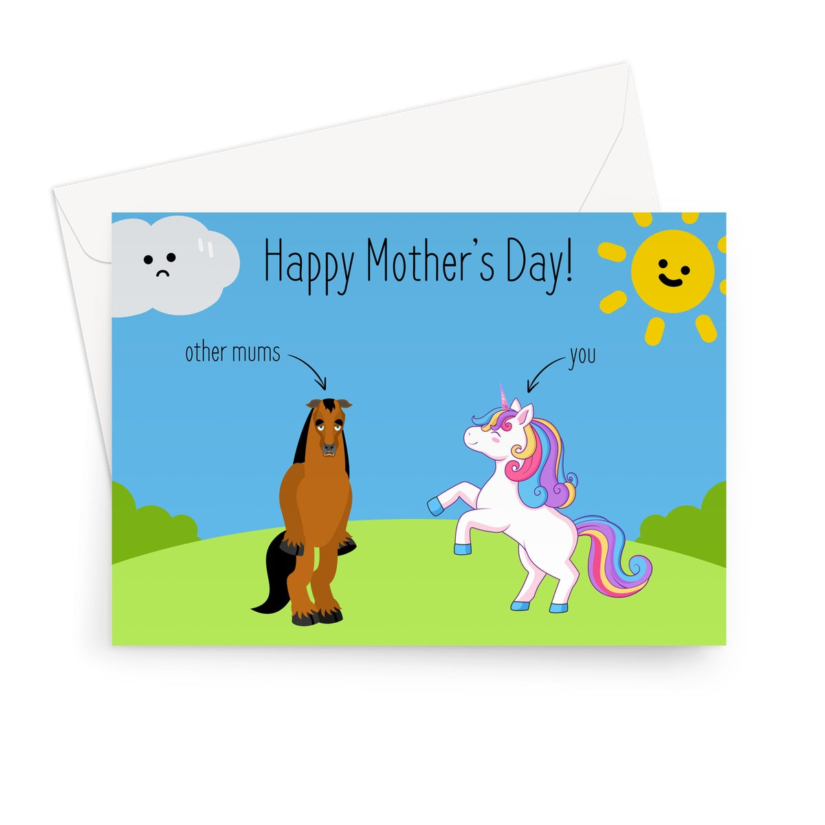 Mother's Day Card: Horse and unicorn