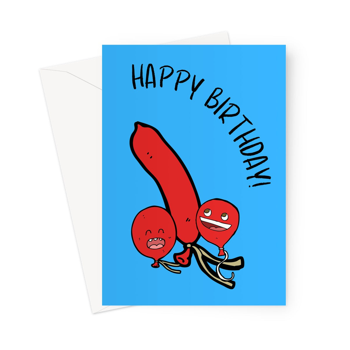 Birthday Card: Rude balloons