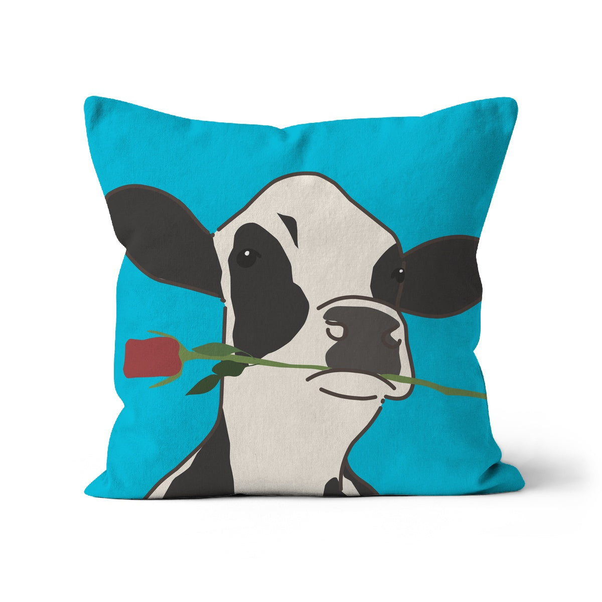 Cow and Rose Cushion