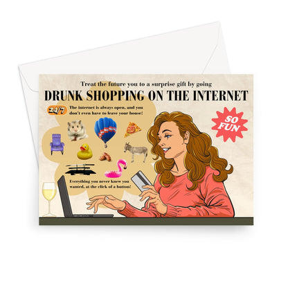 Drunk shopping on the internet Card