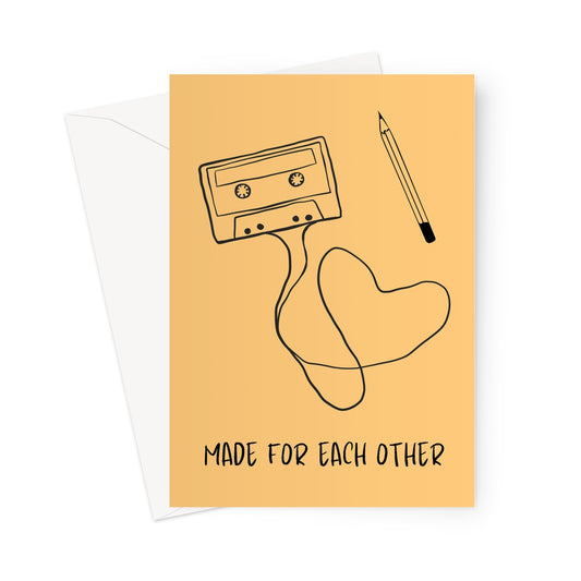 Love Card: Cassette tape and pencil